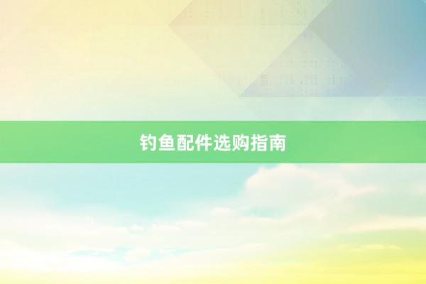 钓鱼配件选购指南